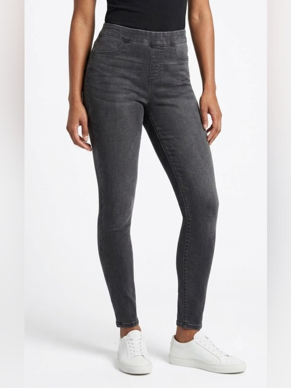 NWT Style & Co Mid-Rise Pull On Jegging - Charcoal Gray Size M